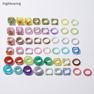 [highbuying] แหวนเรซิ่นน่ารัก สีแคนดี้ สไตล์เกาหลี สร้างสรรค์ เครื่องประดับแฟชั่น สําหรับผู้หญิง พร้อมส่ง