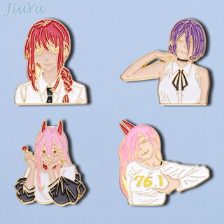 เครื่องประดับ เข็มกลัด รูปการ์ตูนอนิเมะ Chainsaw Man Enamel Pins สําหรับเพื่อน