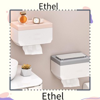 Ethel1 กล่องใส่กระดาษทิชชู่ แบบติดผนัง มีกาวในตัว กันน้ํา ไม่ต้องเจาะผนัง สําหรับห้องน้ํา