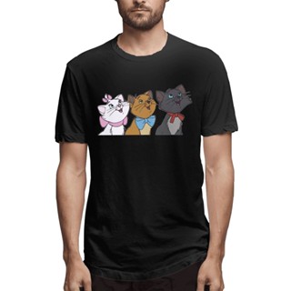 เสื้อยืด คอกลม ผ้าฝ้าย พิมพ์ลาย Aristocats สร้างสรรค์ แฟชั่นคลาสสิก ของขวัญวันพ่อ