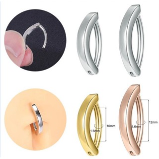 Spot# fashion European and American hot sale New belly button smooth stainless steel unisex belly button umbilical ring puncture jewelry 8jj