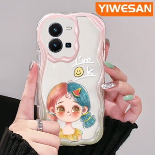 เคสมือถือ แบบนิ่ม แบบใส ลายการ์ตูนผู้หญิงน่ารัก กันกระแทก สําหรับ vivo Y35 5G Y36 5G Y35