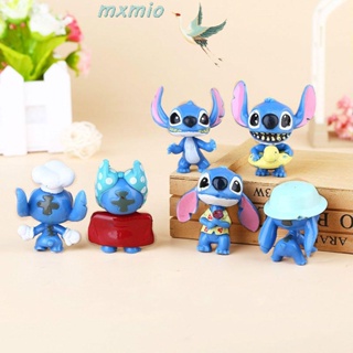 Mxmio พวงกุญแจ จี้ตุ๊กตาฟิกเกอร์ Stitch อะนิเมะญี่ปุ่น ขนาดเล็ก 10 ชิ้น ต่อชุด