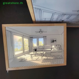 Greatshore โคมไฟตั้งโต๊ะ Led หรี่แสงได้ เสียบ USB เรืองแสงในที่มืด สําหรับตกแต่งหน้าต่าง ผนัง 1 ชิ้น