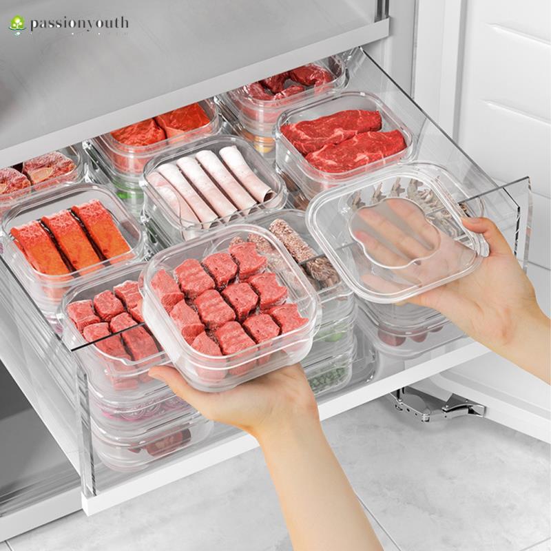 กล่องเก็บอาหารในตู้เย็น / กล่องเก็บผักผลไม้ แบบพกพา / เคสเนื้อแช่แข็ง เกรดอาหาร / ภาชนะเก็บความสดแช่แข็ง / กล่องบรรจุข้าวสาร