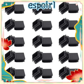 Espo จุกปิดขาเก้าอี้ พลาสติก ทรงสี่เหลี่ยม สีดํา ทนทาน 1-1/4 นิ้ว 30 ชิ้น