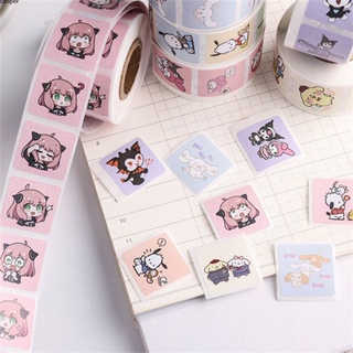 【ในการจัดส่ง】 500 ชิ้นสติกเกอร์ Sanrio การ์ตูน Kuromi Melody Pochacco ล็อตโซเครยอนชินจังน่ารักสติกเกอร์ปิดผนึกของขวัญเด็ก