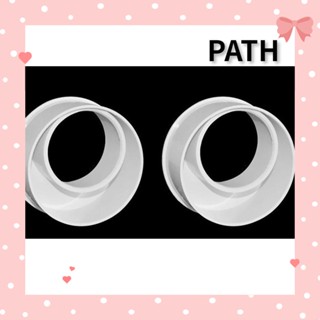 Path บูชข้อต่อท่อระบายอากาศ PVC สีขาว ติดตั้งง่าย 2 ชิ้น