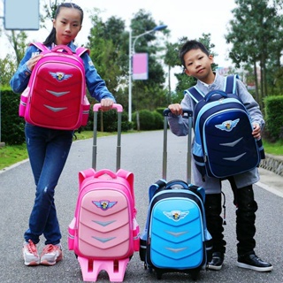 Trolley Schoolbag Primary School Boys and Girls Children One Two to Three to Grades 4-6 Strong and Durable Rainproof and Waterproof NpSs