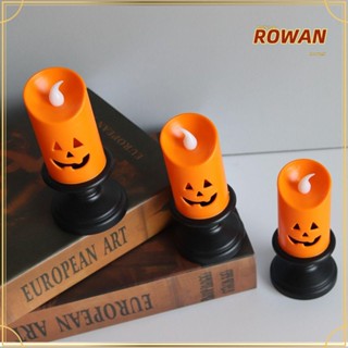 Rowans โคมไฟ LED รูปฟักทอง ส้ม และฟักทอง พลาสติก สําหรับตกแต่งปาร์ตี้ฮาโลวีน 12 ชิ้น