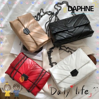 Daphne กระเป๋าสะพายข้าง หนัง PU สายโซ่ สําหรับผู้หญิง