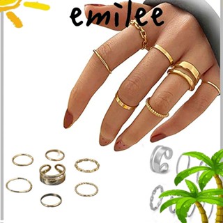 Emilee 7 ชิ้น / เซต แหวนสนับมือ เครื่องประดับใหม่ ของขวัญแต่งงาน สีทองและสีเงิน