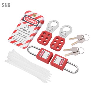 SN6 Lockout Tagout Kit Electric Loto with Safety Padlocks Hasps Tags Keys Bag for Locked Products Marked อุปกรณ์ความปลอดภัย