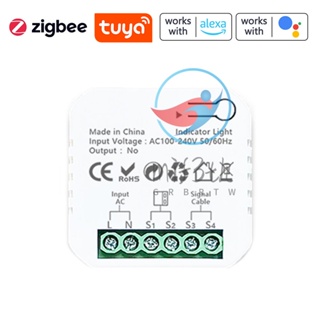 Tuya ZigBee ที่เปิดประตูโรงรถ ควบคุมผ่านแอพโทรศัพท์มือถือ ควบคุมระยะไกล เข้ากันได้กับ Alexa Google Home สําหรับเกตเวย์ควบคุมด้วยเสียงที่จําเป็น