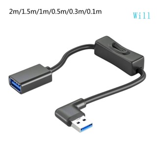 Will สายเคเบิลต่อขยาย USB3 0 สําหรับแฟลชไดรฟ์ USB เครื่องพิมพ์ สมาร์ทโฟน