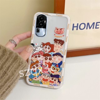 พร้อมส่ง เคสโทรศัพท์มือถือ ซิลิโคนนิ่ม TPU ลายการ์ตูนชินจังน่ารัก สําหรับ OPPO Reno 10 Pro+ Pro Plus 8 8T 5G A78 A98 A17 A17K 4G 2023 A78