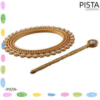 Pista ห่วงผ้าม่านพลาสติก สีทอง สไตล์โรมันคลาสสิก สําหรับตกแต่งหน้าต่าง ออฟฟิศ 2 ชิ้น