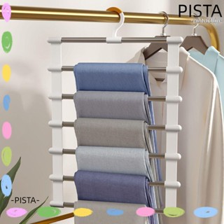 Pista ไม้แขวนเสื้อ สเตนเลส 6/8 ชั้น ประหยัดพื้นที่ หลายชั้น สําหรับตู้เสื้อผ้า