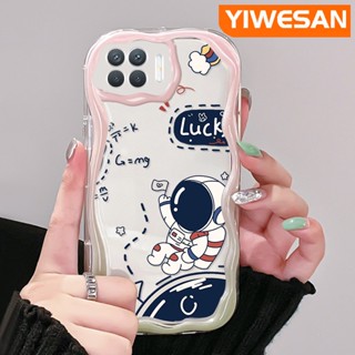 เคสโทรศัพท์มือถือแบบใส กันกระแทก ลายการ์ตูนนักบินอวกาศนําโชคน่ารัก สีสันสดใส สําหรับ OPPO A93 2020 F17 Pro Reno 4F Reno 4 Lite