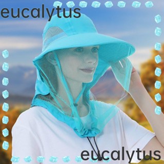 Eucalytus1 หมวกบักเก็ต ป้องกันยุง ป้องกันใบหน้า คอ แฟชั่น สําหรับกลางแจ้ง