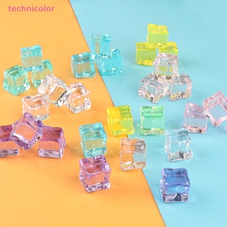 [technicolor] ใหม่ พร้อมส่ง โมเดลก้อนน้ําแข็งจําลอง ขนาดเล็ก เรืองแสง DIY สําหรับตกแต่ง 5 ชิ้น