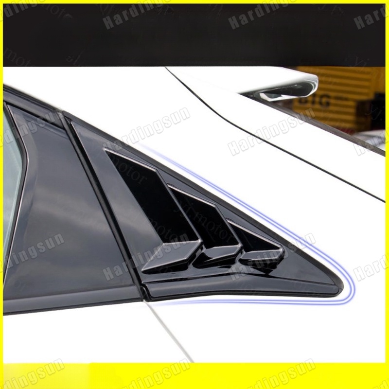 2016 – 2021 Honda Civic Fc ฝาครอบหน้าต่างด้านข้างสามเหลี่ยมด้านหลัง Louvre Gloss Black Matt การออกแบบคาร์บอนไฟเบอร์สีดํา ราคา ถูกที่สุด ดีลบีเคเค แกลเลอรีภาพที่ 4