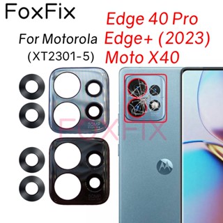 เลนส์กล้องด้านหลัง แบบเปลี่ยน พร้อมสติกเกอร์กาว สําหรับ Motorola Edge 40 Pro Edge+Plus 2023 Moto X40 5G XT2301-5 XT2301-1