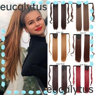 Eucalytus1 แฮร์พีชผมหางม้า แบบยาวตรง สวยงาม แฟชั่นสําหรับผู้หญิง