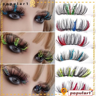 Popular ขนตาปลอม เครื่องมือแต่งหน้า วันหยุด แต่งหน้า ปาร์ตี้ แต่งตัว ขนตาปลอม