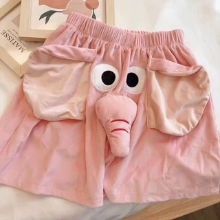 กางเกงลายช้างน่ารัก มีงวง ใส่สบาย ผ้านิ่ม กางเกงลำลอง