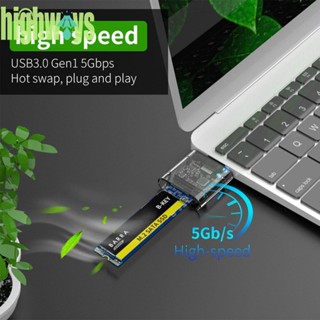 M2 SSD เคส SATA แชสซี ความเร็วสูง USB3.0 อะแดปเตอร์ 5Gbps Gen 1 กล่องดิสก์ SSD [highways.th]