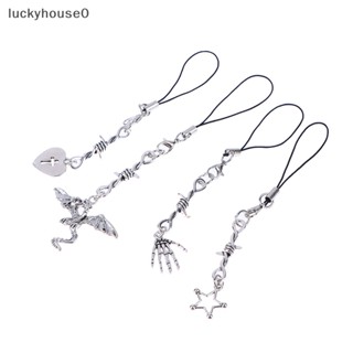 Luckyhouse0^^ พวงกุญแจ จี้รูปผีเสื้อ ดาว เรียบง่าย แฟชั่น Y2k สําหรับตกแต่งโทรศัพท์มือถือ