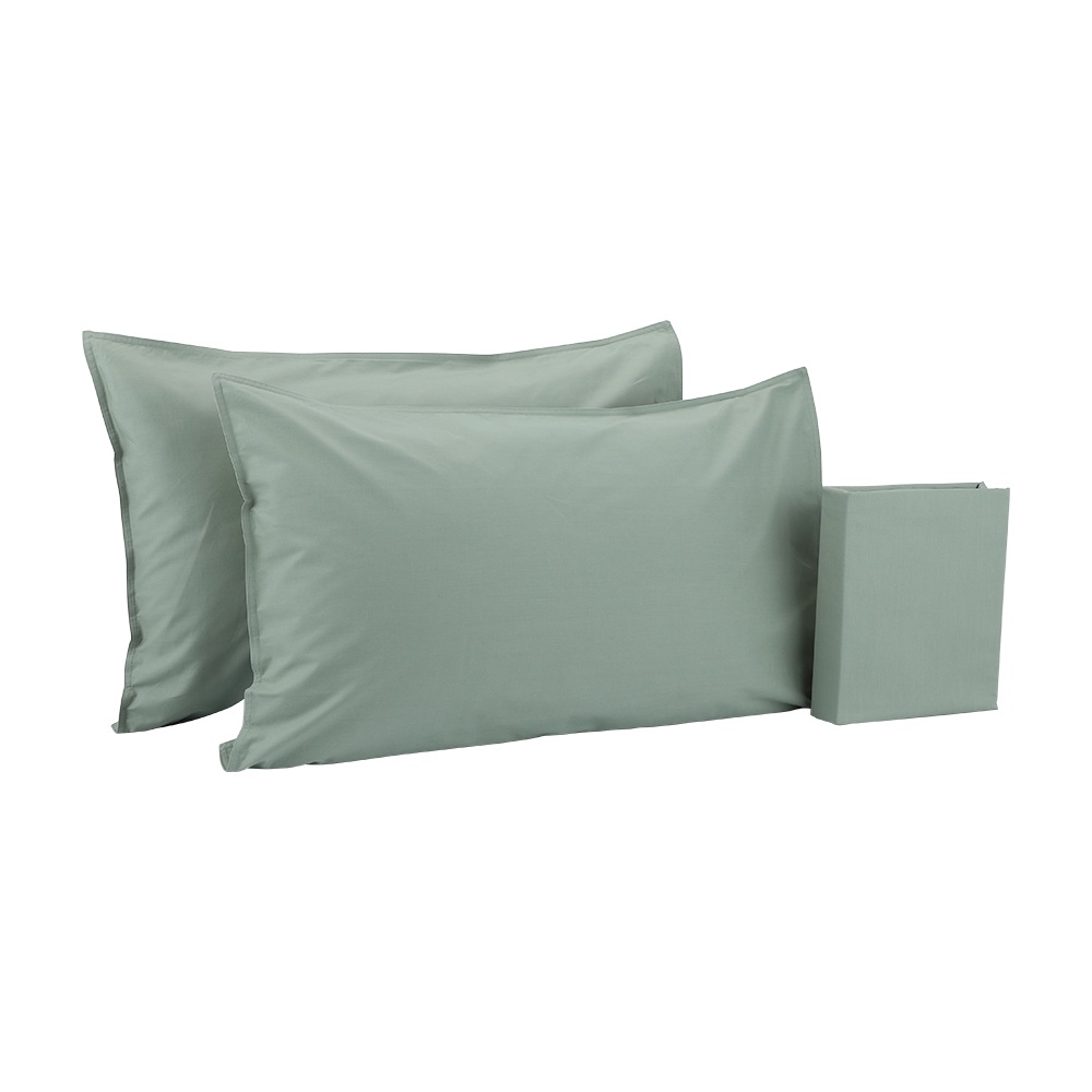 INDEX LIVING MALL ชุดผ้าปูที่นอน รุ่นวาเลอรี่ ขนาด 5 ฟุต (3 ชิ้น/ชุด) - สีเขียว