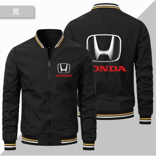 HONDA LOGO baseball uniform N-WGN SHUTTLE NBOX BRIO AMAZE Fit City Civic type-r cr-v br-v ODYSSEY freed pilot n7x Accord outdoor driving zipper thin sports windproof jacket