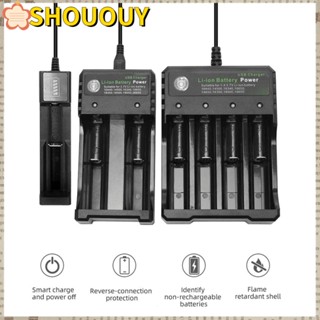 Shououy 18650 ที่ชาร์จแบตเตอรี่ 26650 14500 ไฟ LED อัจฉริยะ