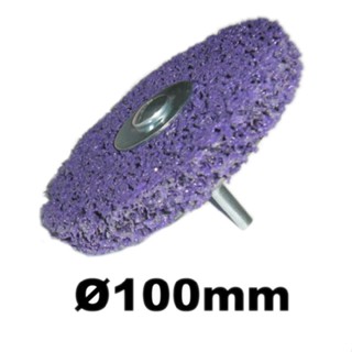 New 100mm Purple Cleaning Disc Polishing Wheel + Mandrel CBS Disc Drill 6,000RPM