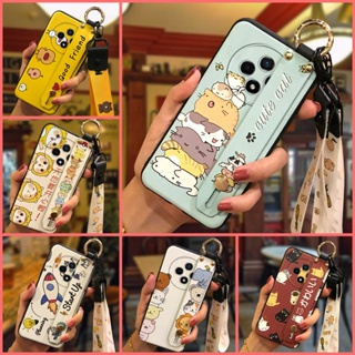 protective Soft case Phone Case For Wiko Hi Enjoy60 Pro 5G Wristband Cartoon Kickstand Anti-knock Durable Lanyard Cute