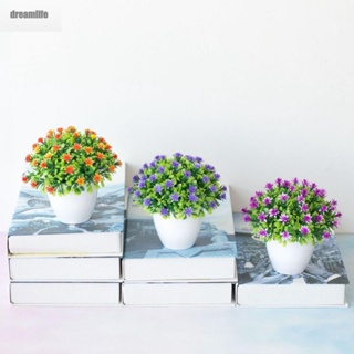 【DREAMLIFE】High Quality Fake Flower Potted Bonsai Realistic Design Suitable for Any Setting