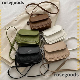 Rosegoods1 กระเป๋าสะพายไหล่ สะพายข้าง หนัง PU สีพื้น แฟชั่นสําหรับผู้หญิง