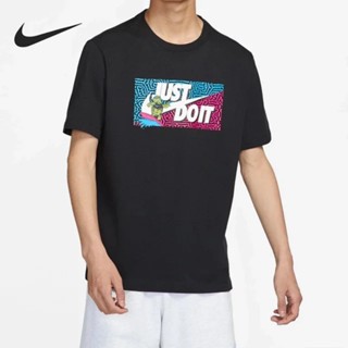 Nike เสื้อยืดคอกลม แขนสั้น ผ้าฝ้ายแท้ 100% ระบายอากาศ สไตล์สตรีท เรียบง่าย เหมาะกับฤดูร้อน สําหรับผู้ชาย DQ1088