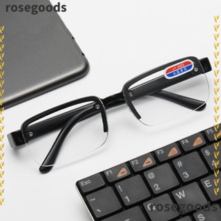 Rosegoods1 แว่นตาอ่านหนังสือ HD ทรงสี่เหลี่ยม เบาพิเศษ สไตล์วินเทจ ป้องกันสายตาสั้น PC สําหรับผู้ชาย และผู้หญิง