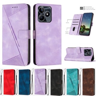 เคสโทรศัพท์มือถือหนัง ฝาพับ พร้อมช่องใส่บัตร ขาตั้งวาง สําหรับ Realme C53 C53 C55 Narzo N53 N55 C53