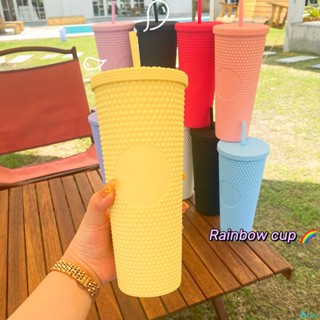 Starbucks Durian Cup Diamond Strike Cup Starbucks Aquarius Large Capacity Plastic Cold Cup 24oz/710ml TH1