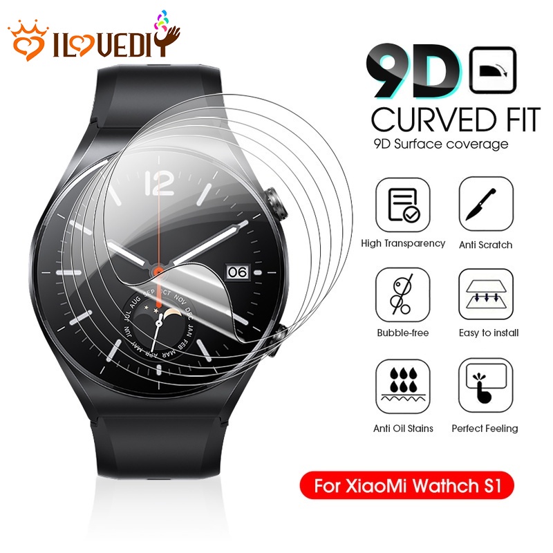 1/2 ชิ้น Xiaomi Watch S1 Hydrogel Watch Film / กันฝุ่นและป้องกันลายนิ้วมือ TPU ปกป้องหน้าจอ / 9D HD Full Screen Protector / อุปกรณ์เสริมนาฬิกา / ร้อน