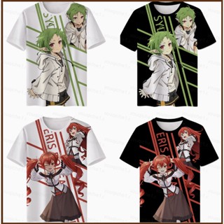 เสื้อยืดแขนสั้น พิมพ์ลายการ์ตูนอนิเมะ Mushoku Tensei: Jobless Reincarnation พลัสไซซ์ สําหรับผู้ชาย และผู้หญิง