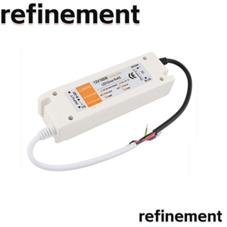 Refinement อะแดปเตอร์พาวเวอร์ซัพพลาย 110V 220V เป็นไดรเวอร์ LED 12V DC12V 18W28W48W72W100W AC พร้อมสวิตช์ป้องกันไฟเกิน สําหรับแถบไฟเพดาน LED