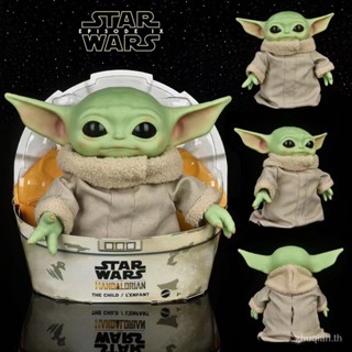 Quick-release Star Wars plush cloth 11-inch Yoda baby Mandalo people can handle doll ornaments