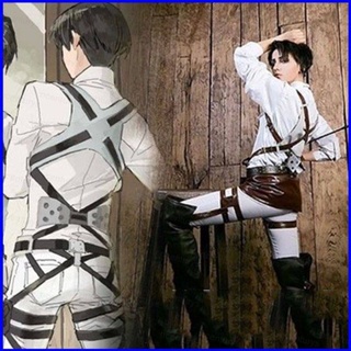 Gp1 เครื่องแต่งกายคอสเพลย์ Attack on Titan Eren Jaeger Mikasa Ackerman Levi Ackerman อุปกรณ์เข็มขัดทั้งตัว สําหรับปาร์ตี้ฮาโลวีน