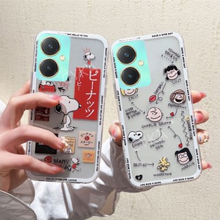 เคสโทรศัพท์มือถือ ซิลิโคนนิ่ม แบบใส ลายการ์ตูนน่ารัก สําหรับ VIVO Y27 Y36 Y78 4G 5G Y36 4G Y78 5G