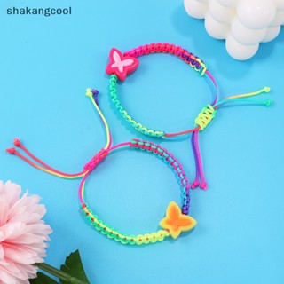 Shakangcool สร้อยข้อมืออะคริลิค รูปผีเสื้อน่ารัก ปรับได้ เครื่องประดับ สําหรับผู้หญิง เด็กผู้หญิง SGL